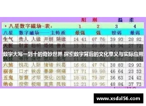 数字大写一到十的奇妙世界 探索数字背后的文化意义与实际应用